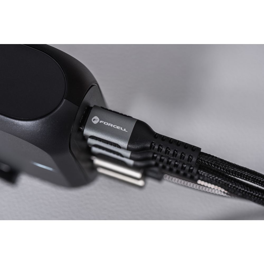 Cablu Forcell F-Energy C263 Type C la Type C QC4.0 PD 5A 240W 1,2 m -Negru - 1 | YEO